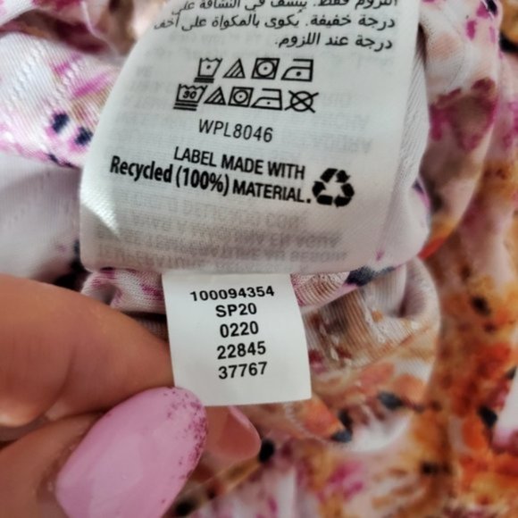 JM Collection Printed 3/4-Sleeve Jacquard Top Sz L - Picture 13 of 13